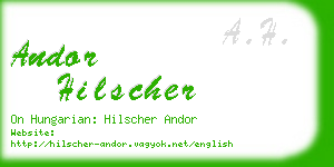 andor hilscher business card
